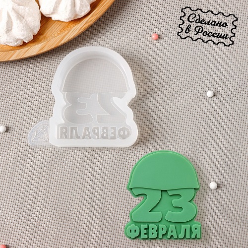 Молд «23 с каской», 8×7 см, цвет прозрачный
