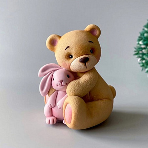 3D молд "Мишка с зайкой"